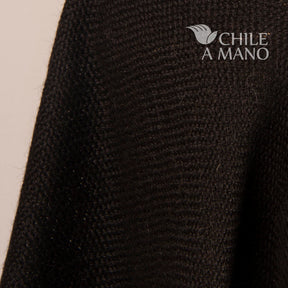 Alpaca Wool Poncho – Black