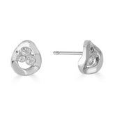 Hiba Studs With Diamonds in Silver