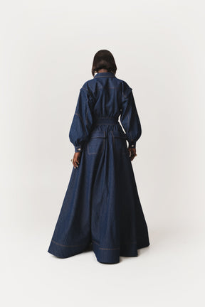 Denim Pinstripe EMMA Maxi Dress