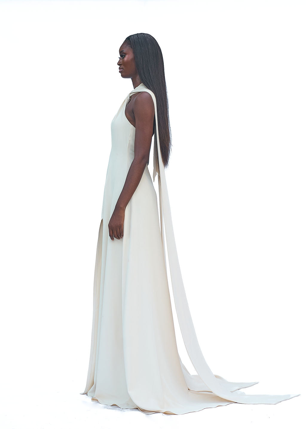 DEA HALTER DRESS - CREAM