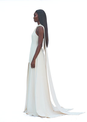 DEA HALTER DRESS - CREAM