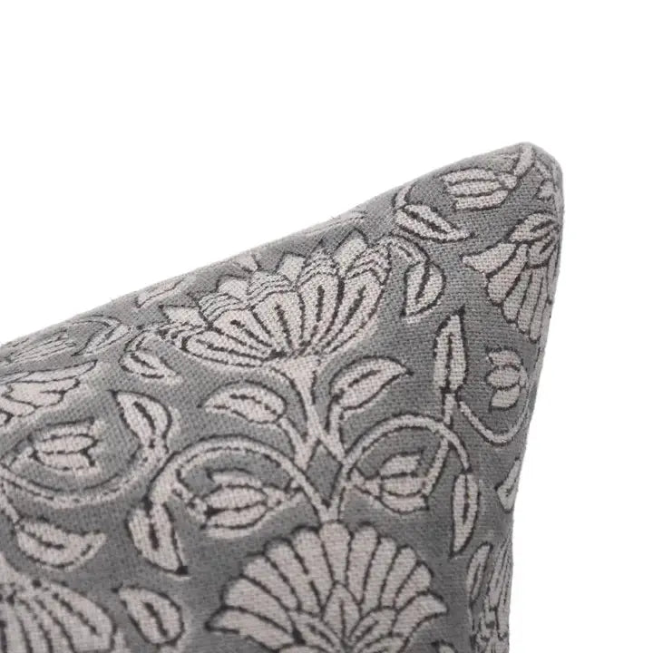Handmade Block Print Thick Linen Pillow Cover - Ulta Kamal