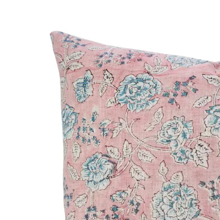 Stylish Hand Block Print Viscose Linen Pillow Cover - Rameshwaram