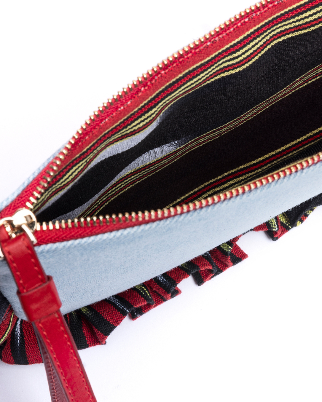 Medi - Light Denim Clutch Bag