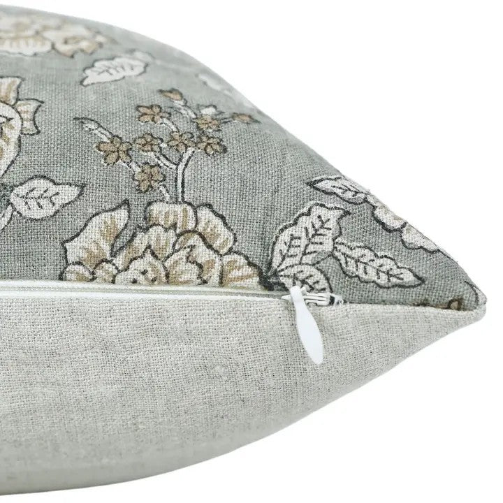 Stylish Handmade Block Print Pure Linen Pillow Cover- Rameshwaram