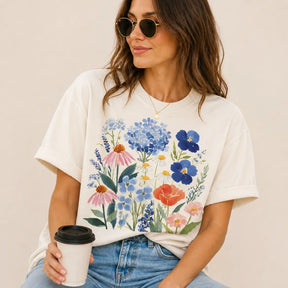 Wildflower Garden Botanical Graphic Tee