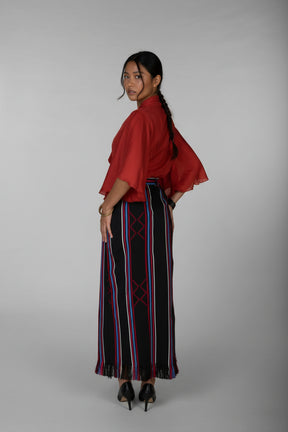 AMINA, Kente pencil skirt with front slit