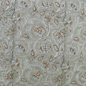 Indian Hand Block Printed Viscose Linen Pillow Cover- Saraswati