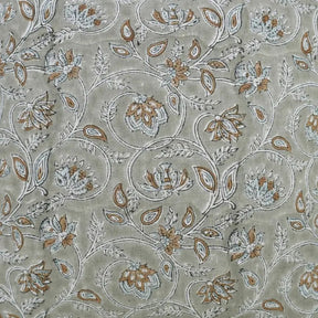 Indian Hand Block Printed Viscose Linen Pillow Cover- Saraswati