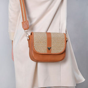 Beige Leather Carriel Bag – Handmade Crossbody & Handbag with Palm Strap Detail, Timeless Leather Purse