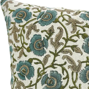 Home Decor Floral Desgin Viscose Linen Pillow Cover - Vasundhra