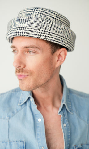 London Pillbox Hat - Glen Plaid