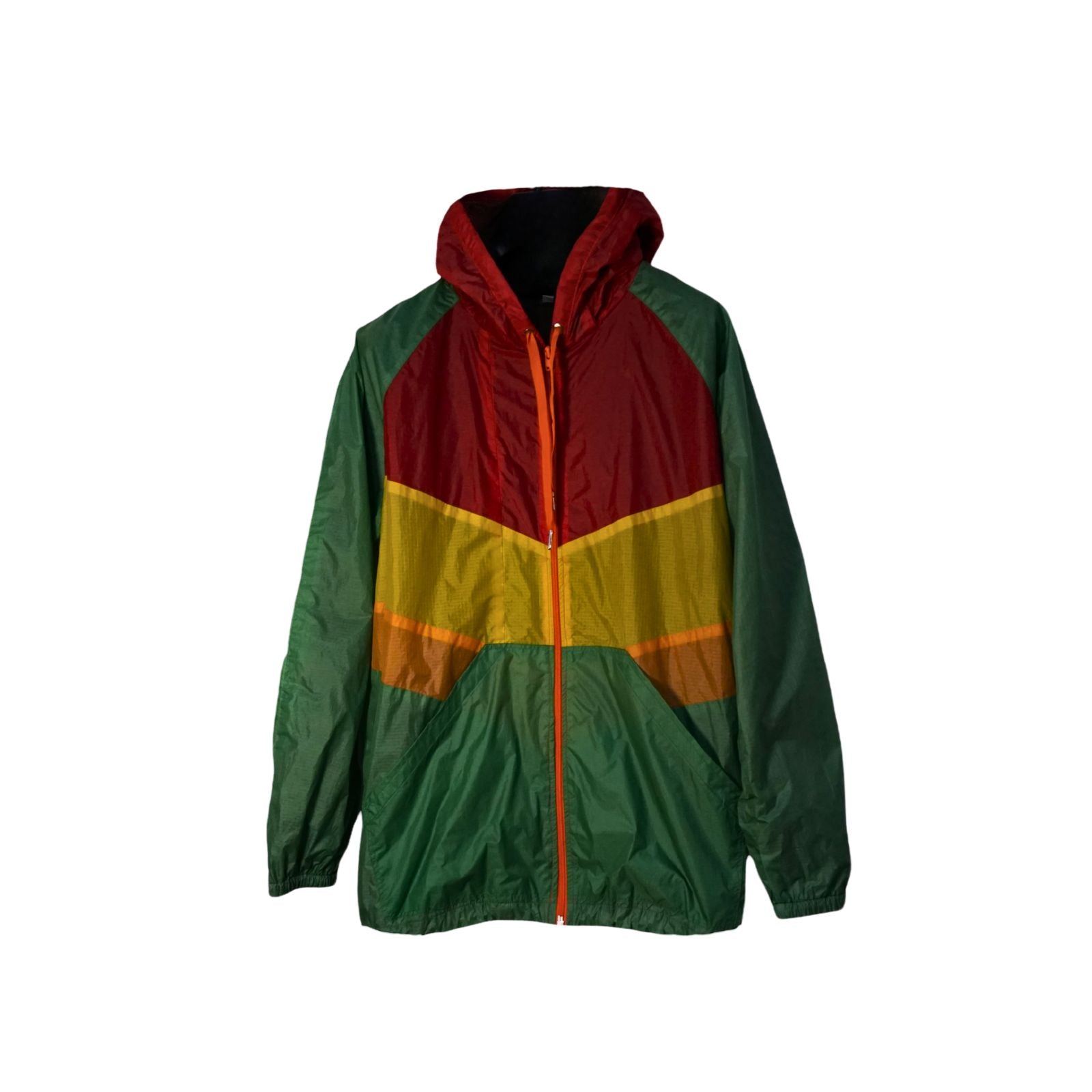 Sustainable Windbreaker Jacket Green/Red