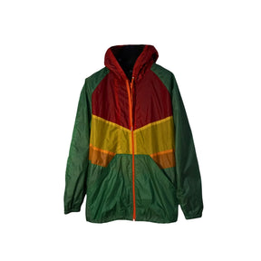 Sustainable Windbreaker Jacket Green/Red