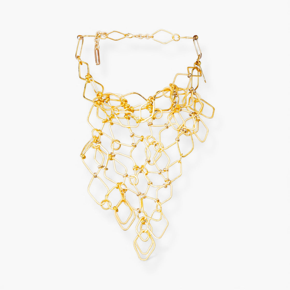 Abstract Link Net Necklace