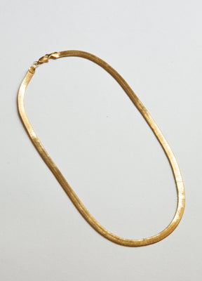 Herringbone Snake Gold Chain Necklace for Effortless Everyday Luxury