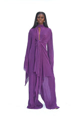 ZERA PLEATED PANT- PLUM