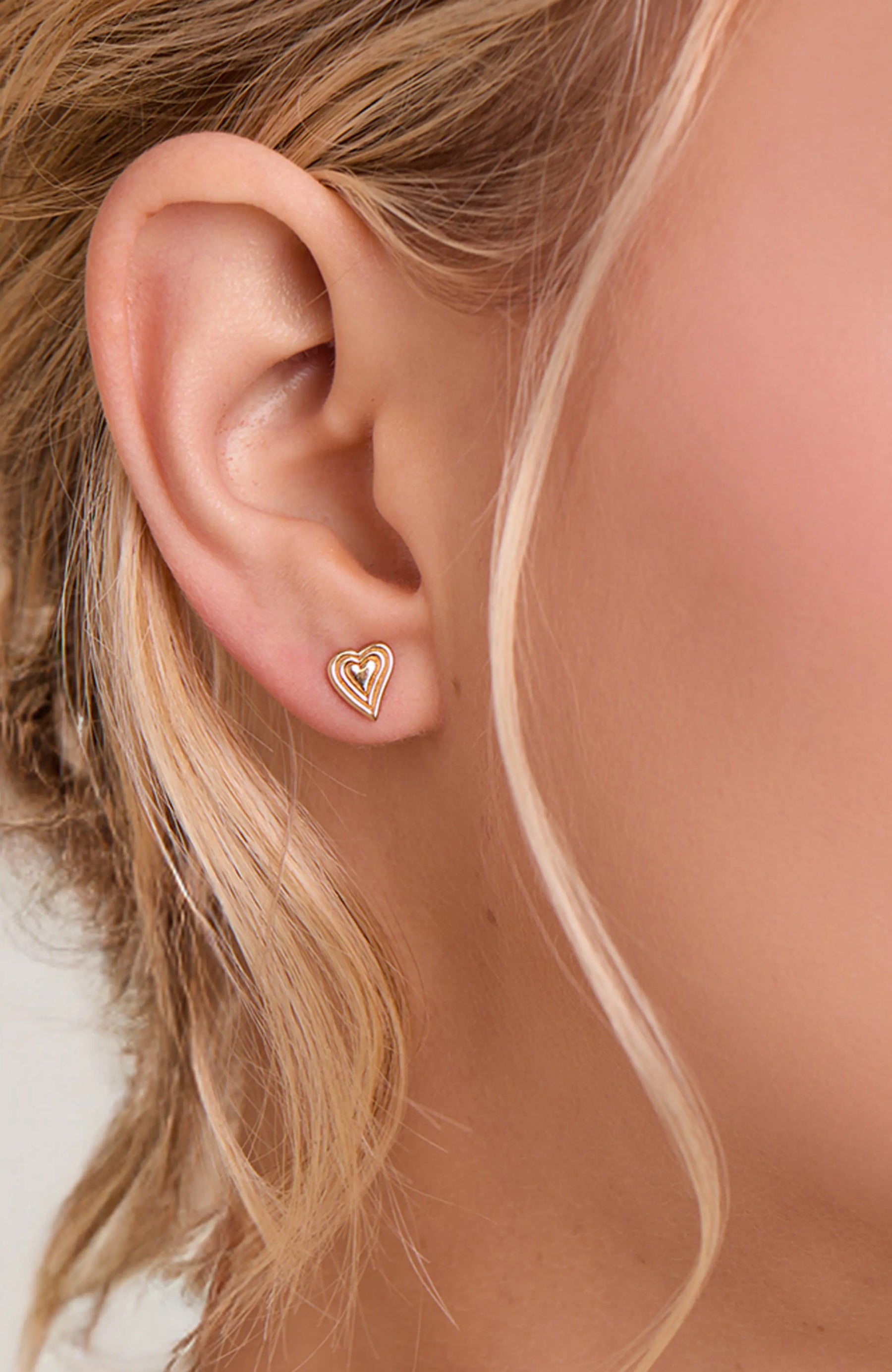 Emanate Love Heart Stud Earrings