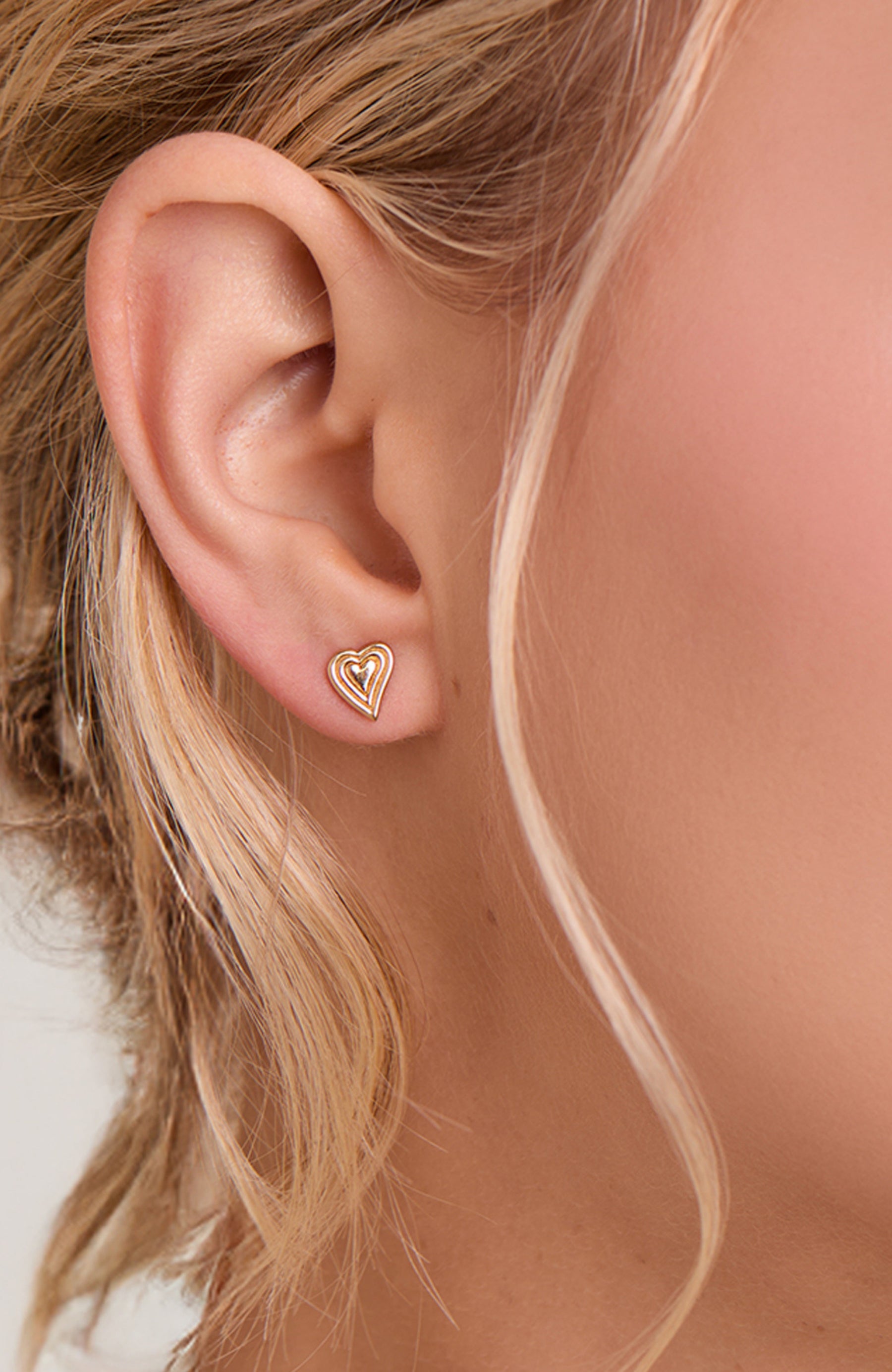 Emanate Love Heart Stud Earrings