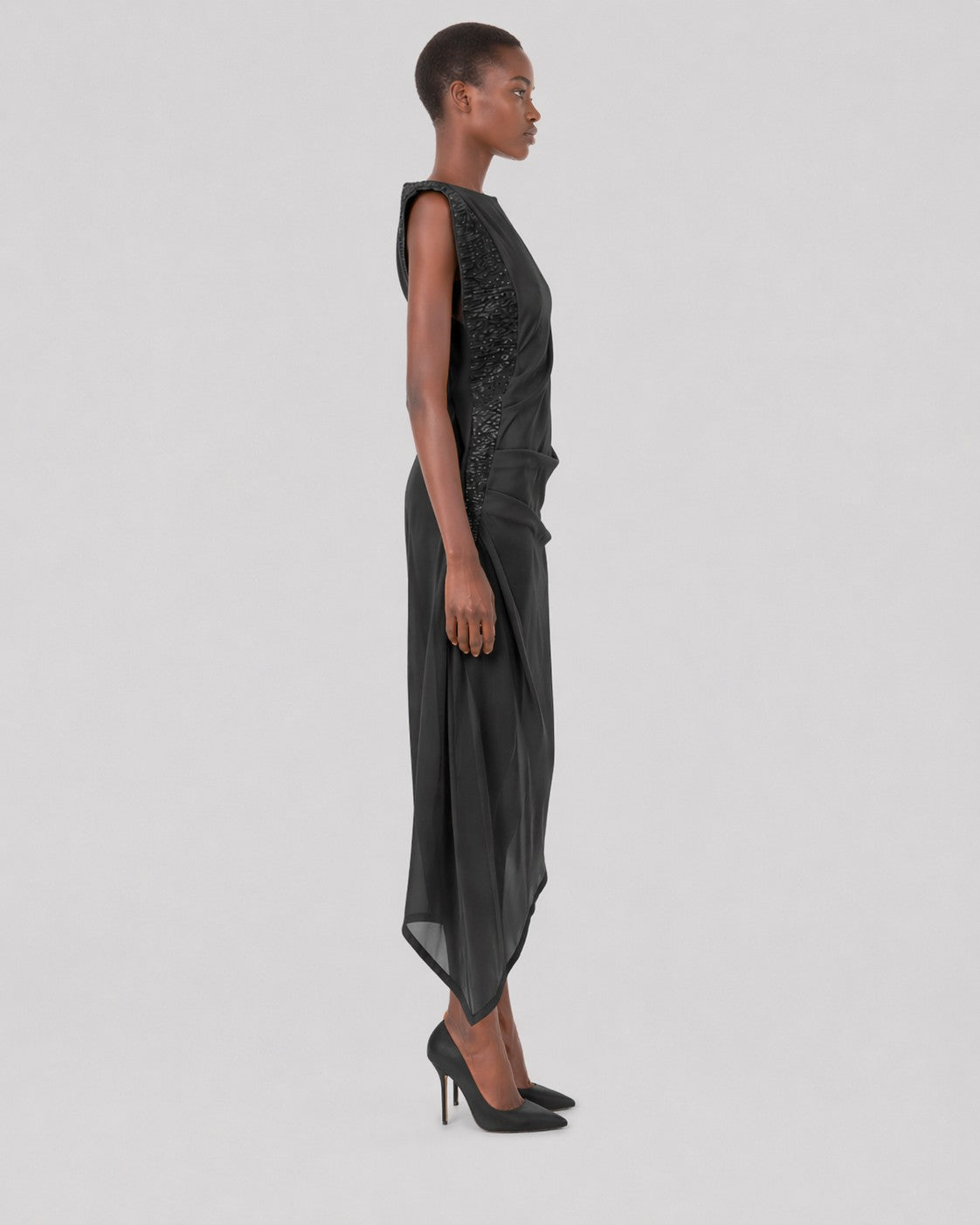 The Aurelia Beaded Silk Chiffon Gown