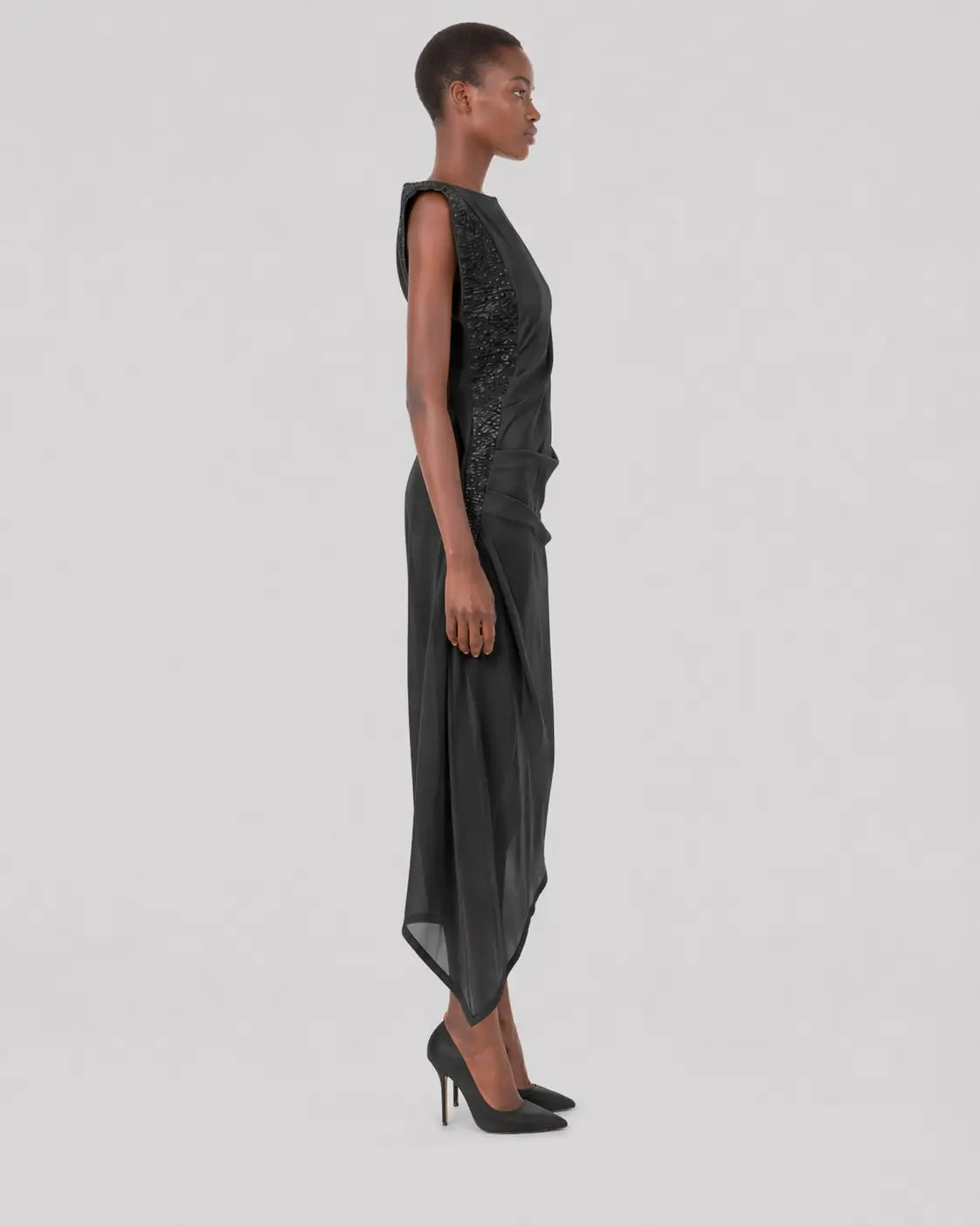 The Aurelia Beaded Silk Chiffon Gown
