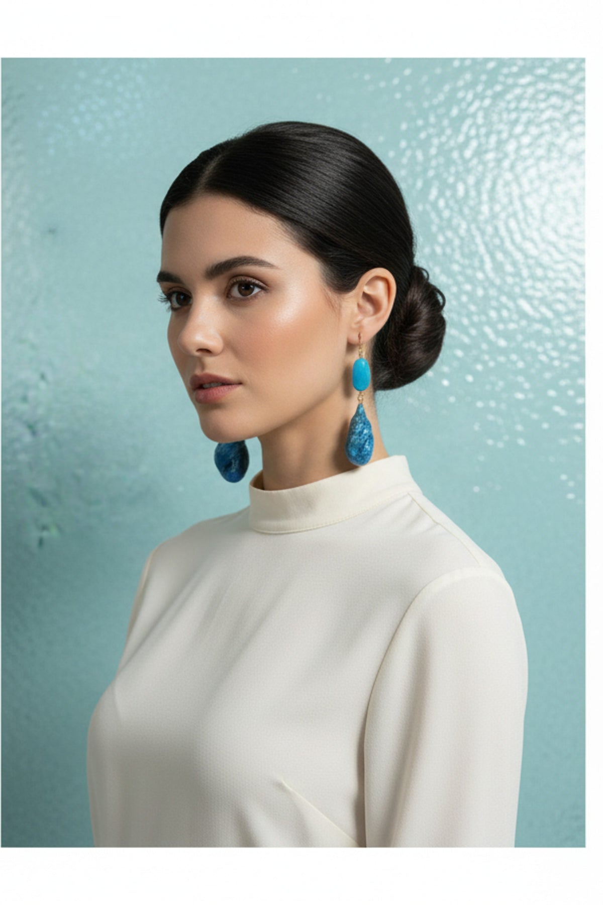 Atencao Sculptural Earrings - Artisanal Ceramic Gradient Series