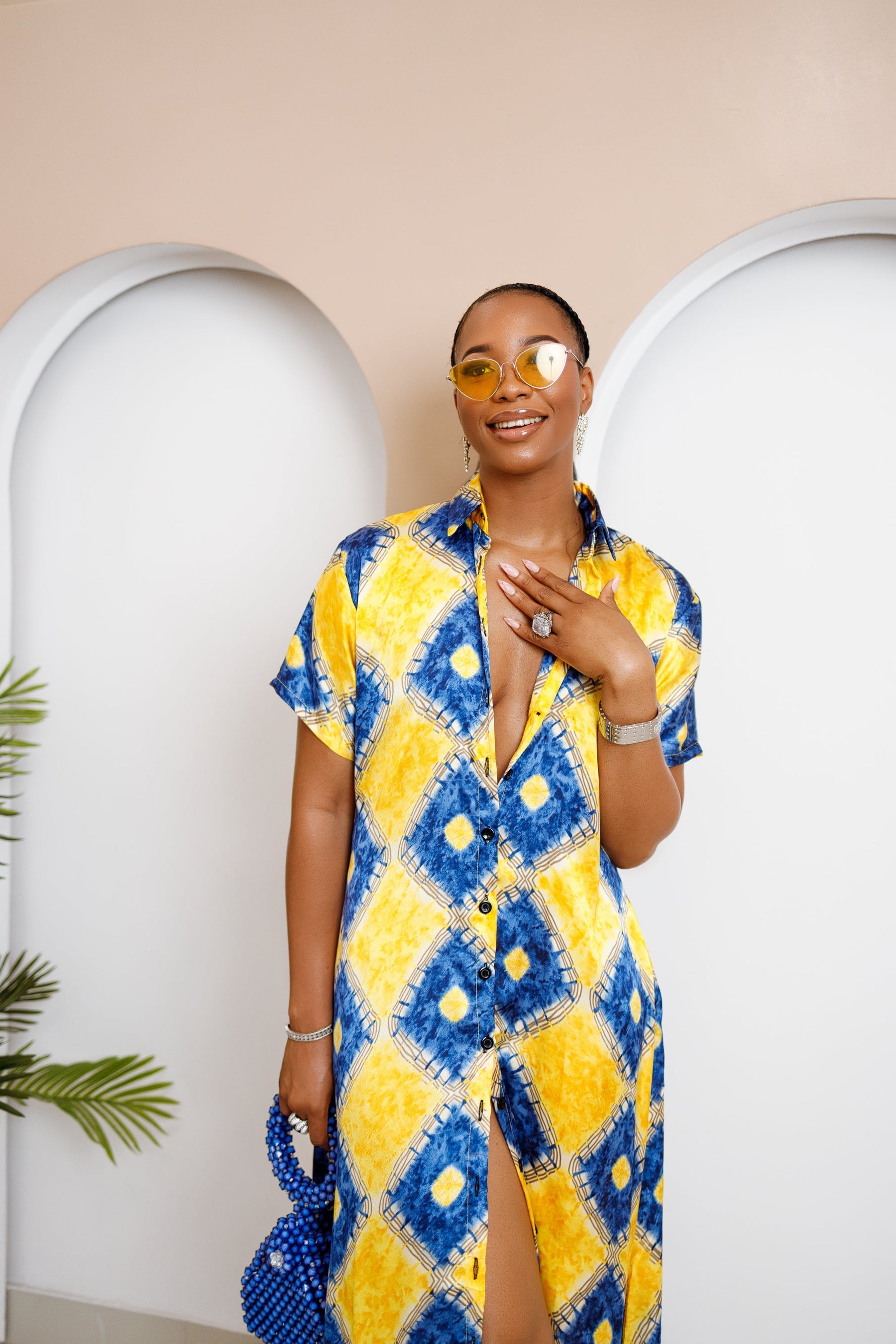 Adazuru Silk Ankara Kaftan
