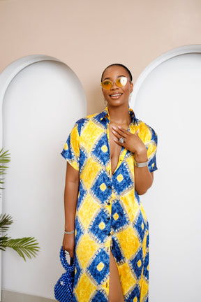 Adazuru Silk Ankara Kaftan