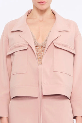 Parker Tie-Front Jacket | Rose