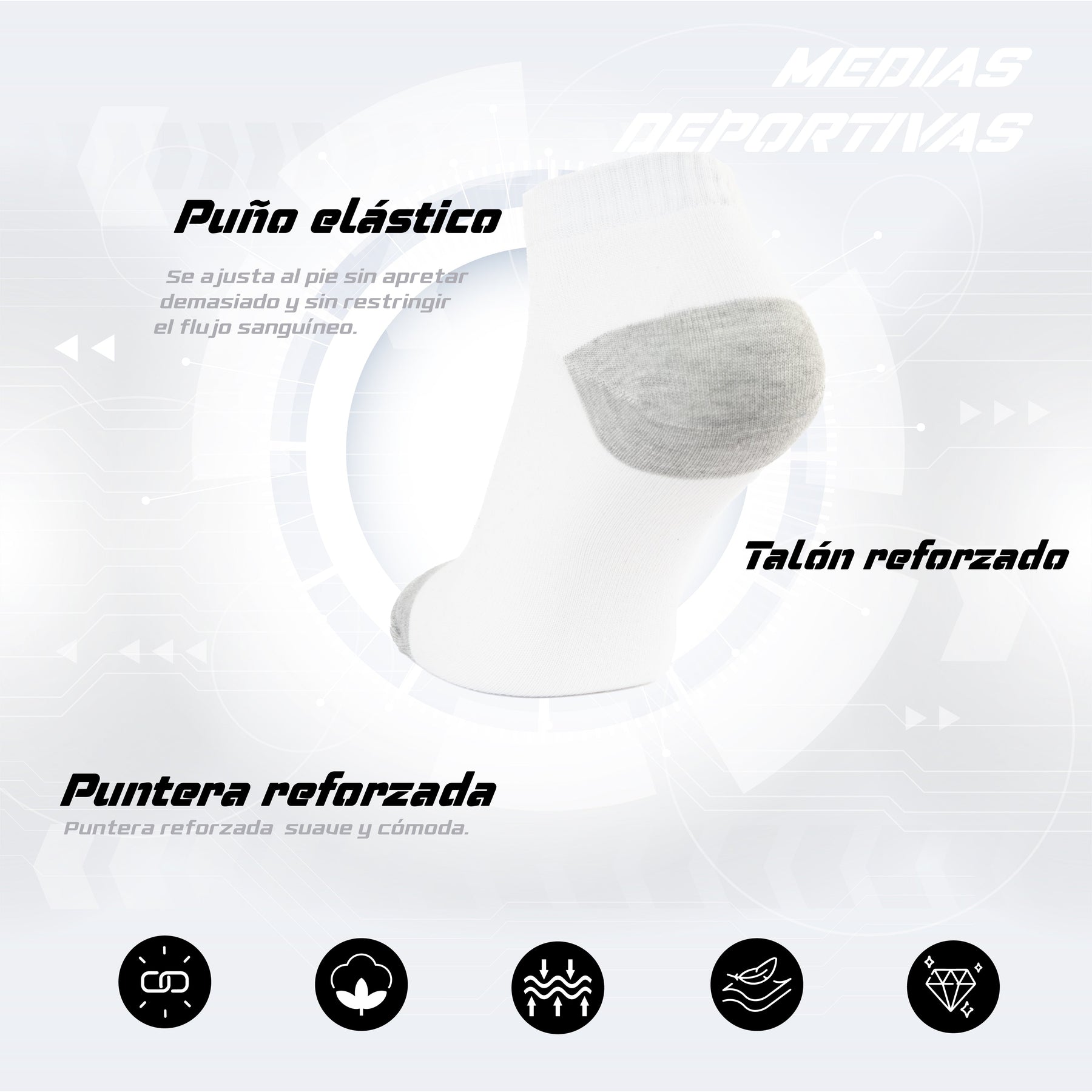 PACK DE 3 MEDIA TOBILLERA