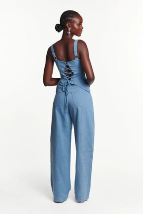Light Denim HANA Corset Top