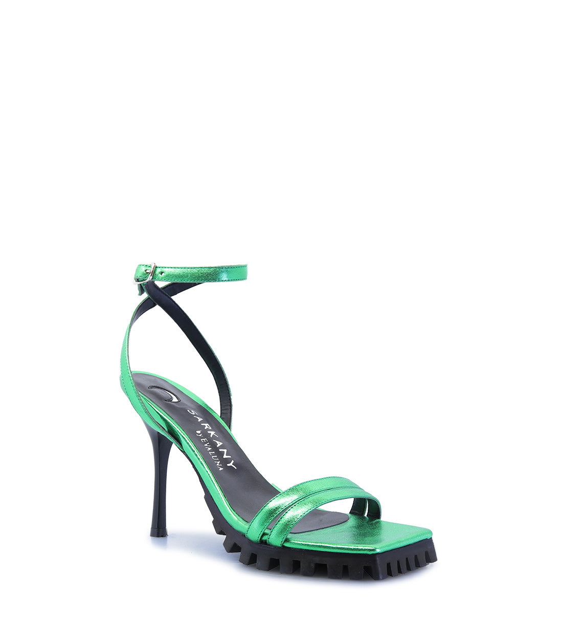 Metallic Green Heels with Eco-Friendly Comfort
