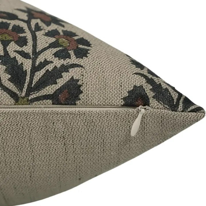 Bohemian Printed Linen Blend Cushion Cover - Sadabahar