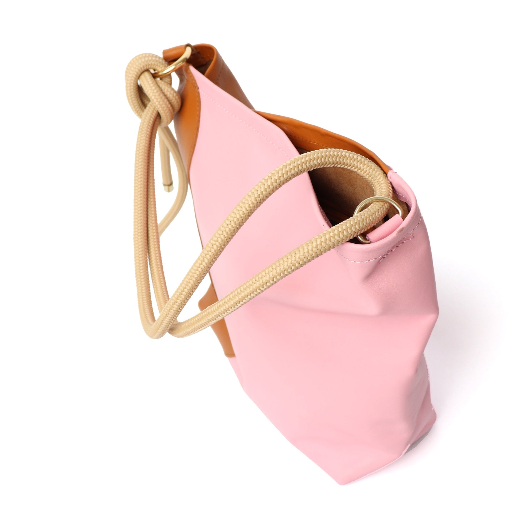 Ripple Tote - Tan / Candy Pink