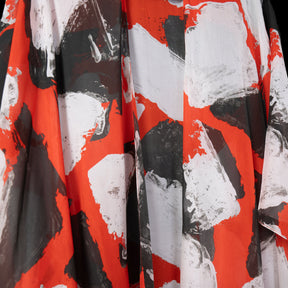 Red White Black Blocks Kimono Duster