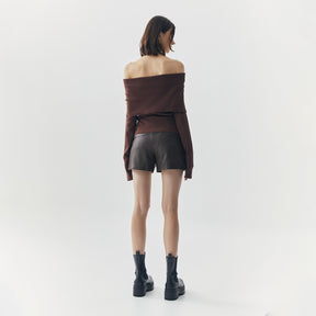 SIA OFF SHOULDER KNIT TOP