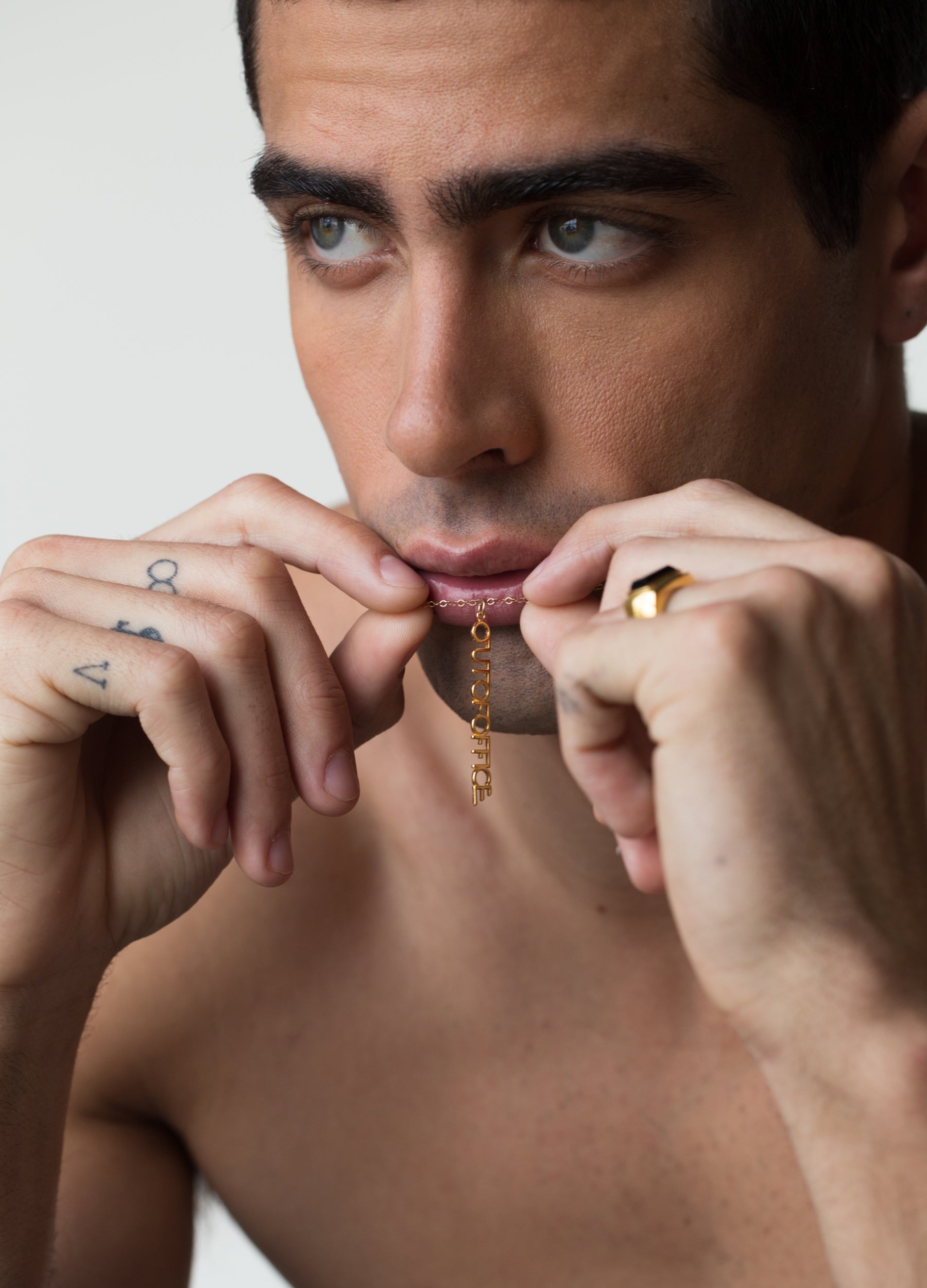 Out of Office Gold Charm Necklace