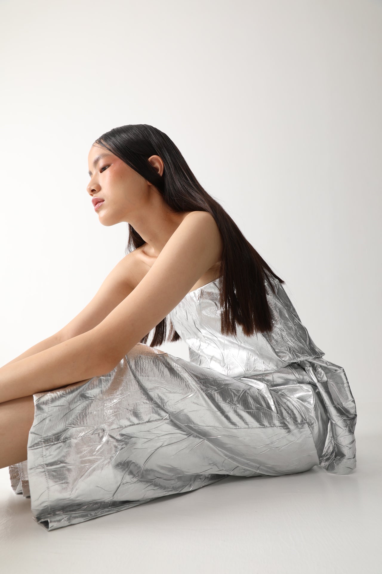 MESH SILVER SKIRT