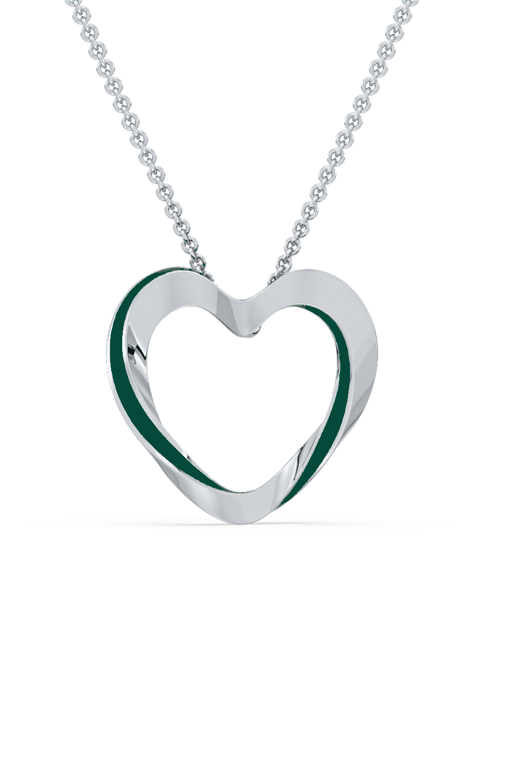 Lilo Color Heart Pendant - Silver