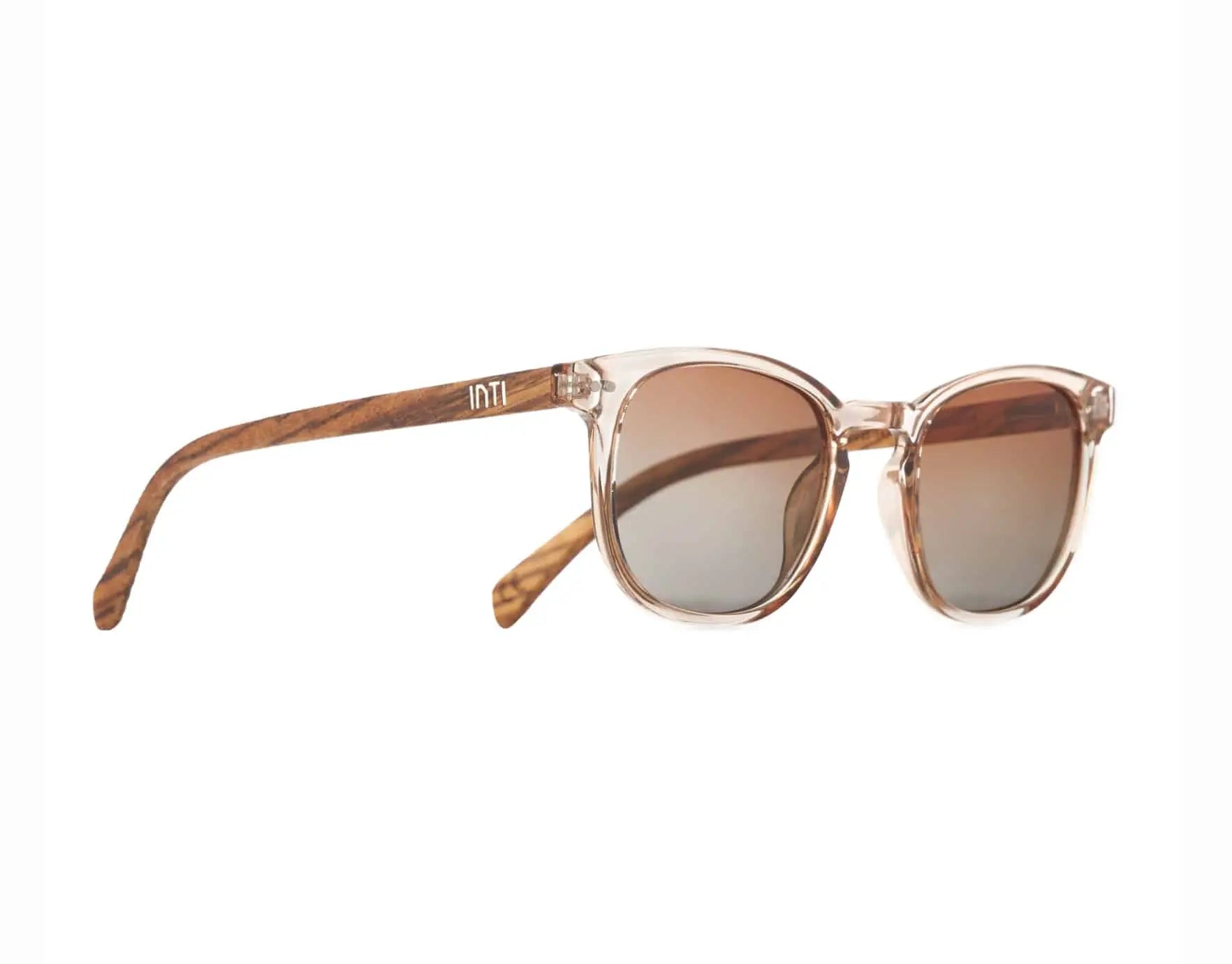 Caramel Brown Wooden Sunglasses - INTI