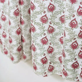 Bold Block Printed Viscose Colored Linen Curtain - Madhubala