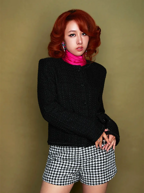 Pogonia Tweed Bouclé Crop Jacket