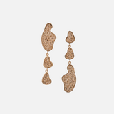 Luxurious Asymmetrical Gold Statement Earrings