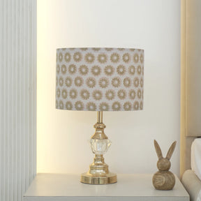 Home Decor Block Printed Linen Blend Drum Lampshade - Bulbul