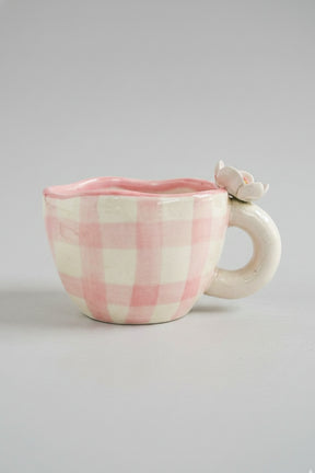 Ceramic Handmade Cup - Daisy Pink, 200ml