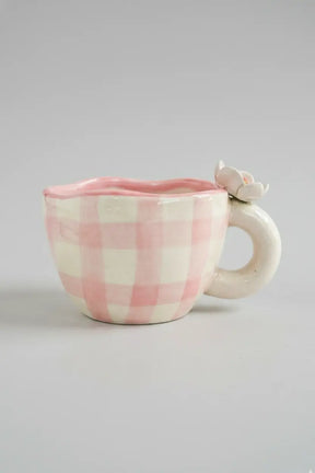 Ceramic Handmade Cup - Daisy Pink, 200ml
