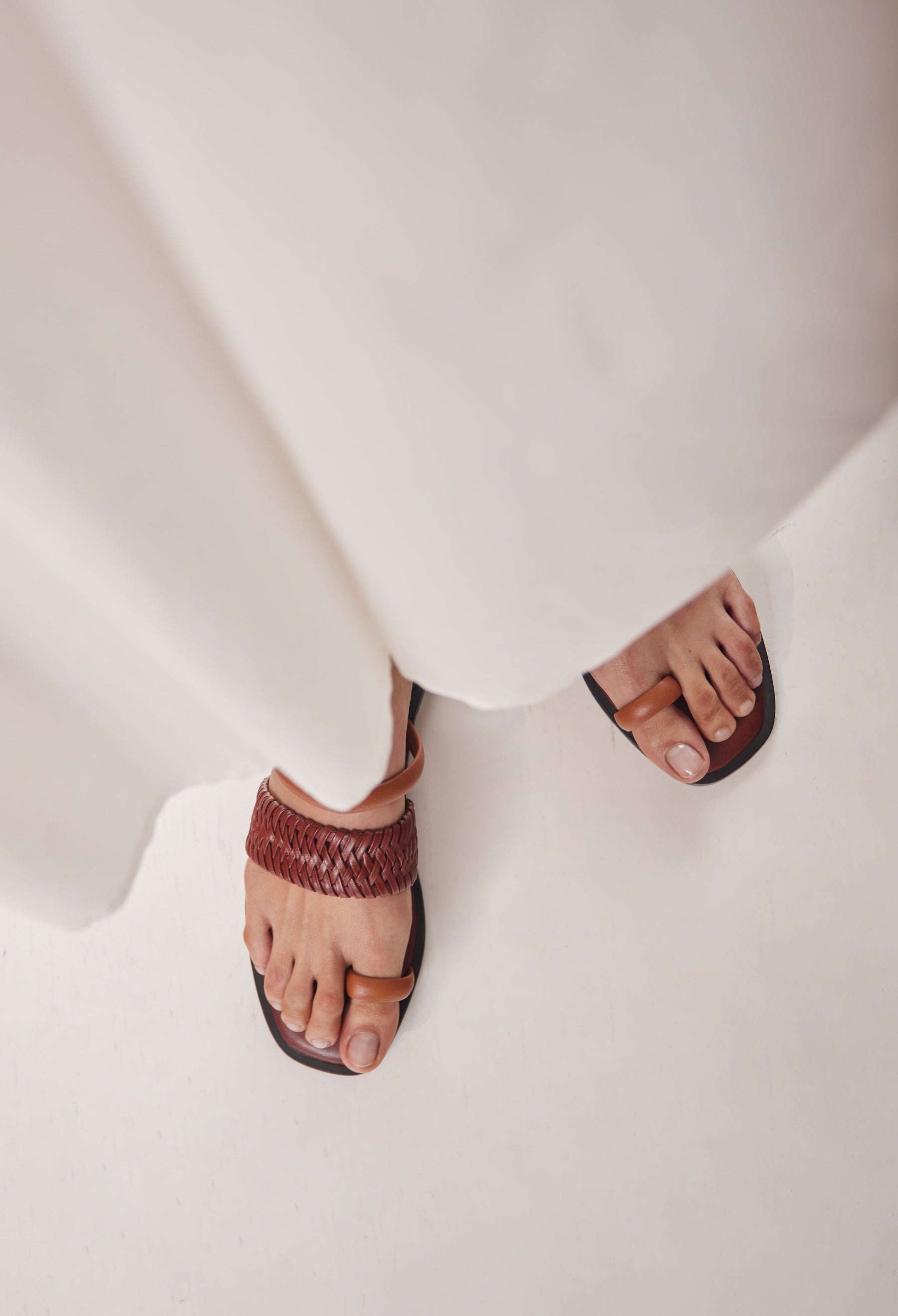 ALLEGRA COGNAC SANDALS