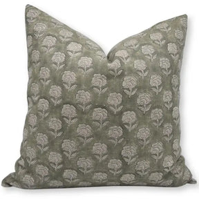 Indian  Block Design Print Thick Linen Pillow Cover- Rohini