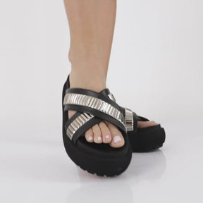Cohen Eco Chic Cross-Strap Sandals