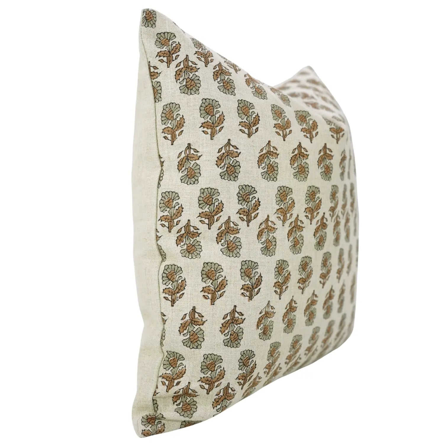 Bold Block Design Print Pure Linen Pillow Cover - Ashoka